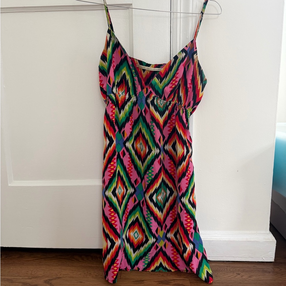 Twelfth Street by Cynthia Vincent Vibrant Multicolor Midi Dress